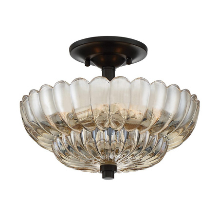 Półplafon Whitecap - 3 źródła światła - Kakaowy brąz (QZ-WHITECAP-SF-S) - Elstead Lighting