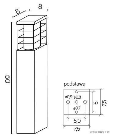 Słupek ogrodowy (RADO II 2 DG) - SU-MA