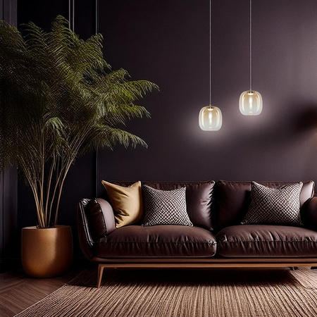 Lampa wisząca VASO 2 AMBER 4W (ML1402) - Milagro