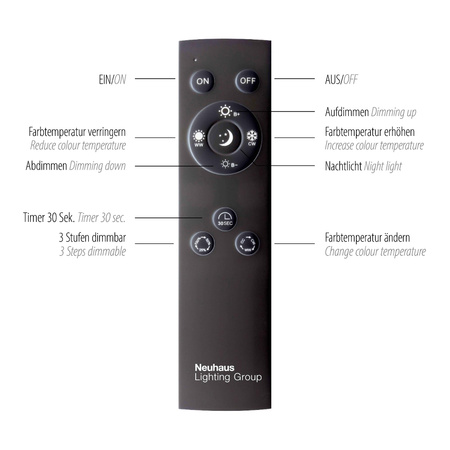 PURE MIRA LAMPA SUFITOWA CZARNY (6356-18) - Paul Neuhaus