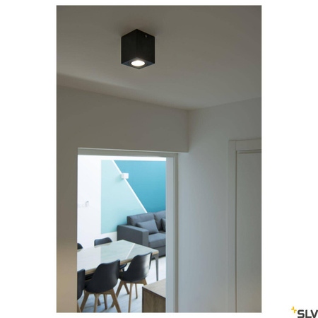TRILEDO SQUARE CL, lampa sufitowa, LED, 3000K, kwadratowa, czarna matowa, 38°, 6,2W, z zasilaczem (113940) - SLV