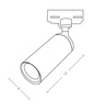 TRACK LIGHT SPOT 1XGU10 WHITE (S058 Zambelis) - Zambelis