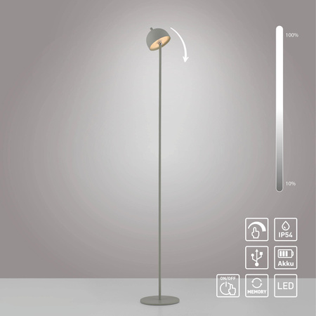 BELLIS LAMPA PODŁOGOWA SZARA (19245-43) - Paul Neuhaus