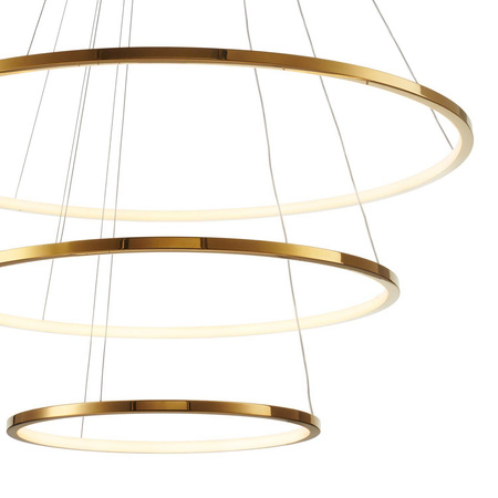 Lampa wisząca CIRCLE SLIM 40+60+80 LED złoty 40 cm + 60 cm + 80 cm (ST-10112P-3) - Step into Design