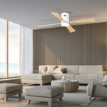 Wentylator sufitowy biała mapka drewno-biały 15W LED (19137) - Zambelis