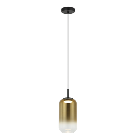 PENDANT LED LIGHT 12W 3000K BLACK-GOLD GLASS (23218 Zambelis) - Zambelis
