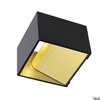 LOGS IN, lampa ścienna, LED, 3000K, kwadratowa, kolor czarny/mosiądz, z zasilaczem LED (151320) - SLV