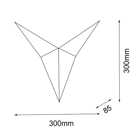 Kinkiet Hino 1 - Czarny (300 mm)   (4037) - Shilo