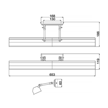Kinkiet do podświetlenia obrazów Chawton (CHAWTON-PLL-AB) - Elstead Lighting
