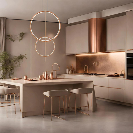 Lampa wisząca Linea No.5 60/40cm miedziana 3k (LA087/2P_60_40_100_3k_copper) - ALTAVOLA DESIGN