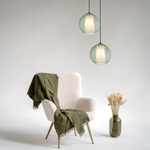 PENDANT E27 MAX 40W GLASS GREEN (22033 Zambelis) - Zambelis