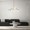 PENDANT LIGHT 8XG9 MAX 5W METAL-GLASS GOLD (23023 Zambelis) - Zambelis