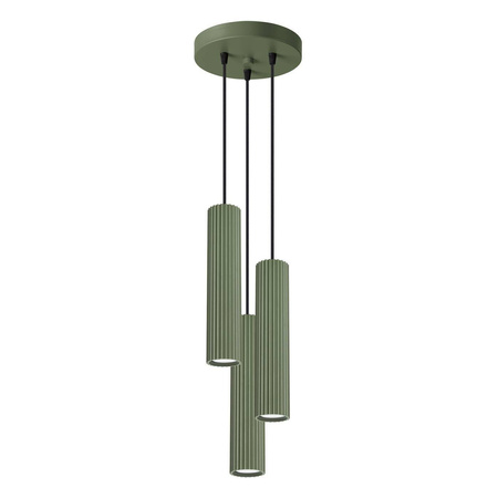 Lampa wisząca KARBON 3P zielona oliwka (SL.1614) - Sollux Lighting