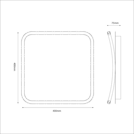 Lampa sufitowa CALI square 30W LED (ML1847) - Milagro