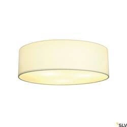 TENORA CL-1, lampa sufitowa, TC-(D,H,T,Q)SE, okrągła, biały abażur, Ø/W 50/15 cm, maks. 3x23W (156051) - SLV