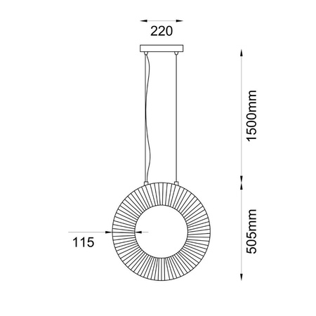 NEXO Z1 - lampa zwieszana pionowa - Zielona szałwia - średnica 50 cm - 4000K (5226) - ANTIGO