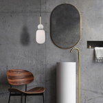 PENDANT LAMP 1XE27 OPAL GLASS-WHITE MARBLE (22215 Zambelis) - Zambelis
