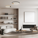 CEILING LED LIGHT 32W 3000K ALUMINIUM-SILICON,GOLD-BLACK RING (23099 Zambelis) - Zambelis
