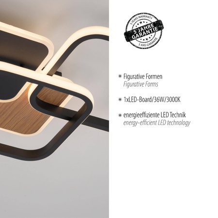 LAMPA SUFITOWA SEVENT WOODEN DECOR (14117-78) - Paul Neuhaus