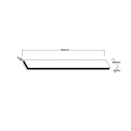 Minimalistyczny kinkiet Bodo 40 cm czarny IP54 (LP-789/1W 40 BK) - Light Prestige