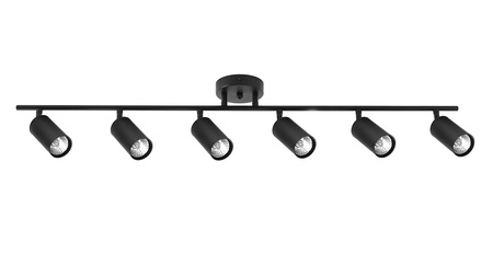 LAMPA SPOT 6xGU10 CZARNA VOLO - Syntron
