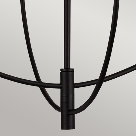 Żyrandol Sylvia - 4 źródła światła - Matowa czerń (ALM-SYLVIA4-BK-CL) - Elstead Lighting