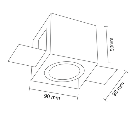Oprawa wpuszczana OMURA H (biały) (7311) - Shilo