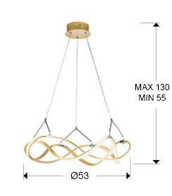 Molly lampa wisząca ø53 (763712D) - Schuller