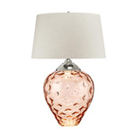 Duża lampa stołowa Samara - 2 źródła światła - Łososiowa (QN-SAMARA-TL-LRG-SLM) - Quintiesse