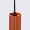 Lampa wisząca KARBON 1 ochra czerwona (SL.1630) - Sollux Lighting
