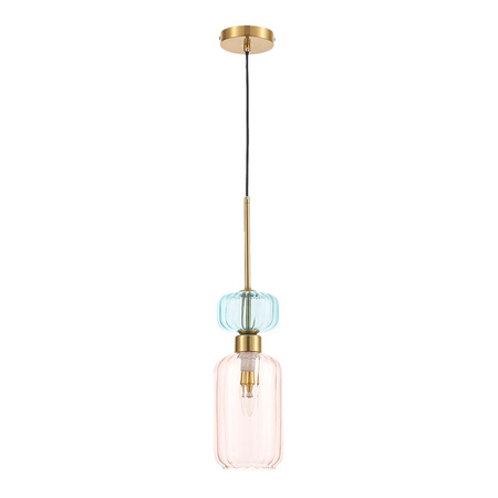Szklana lampa wisząca MOLLY PINK 1xE14 (ML1822) - Milagro