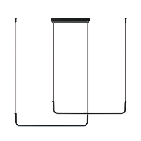 PENDANT LED LIGHT 40W 3000K ALUMINIUM-SILICONE BLACK MATT (22010 Zambelis) - Zambelis