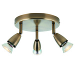 Lampa sufitowa Amalfi 3lt round antique brass 35W (60997) - Saxby