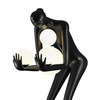 Designerska czarna lampa podłogowa WOMAN-2 BLACK 190 cm (DN433-F black) - Step into Design