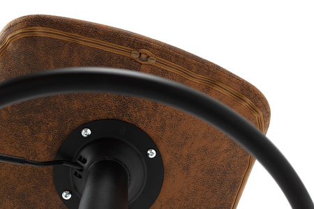 Krzesło barowe STOR PU regulowane  brązowe (KH010100942) - King Home