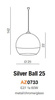 Lampa wisząca Silver Ball 25 (AZ0733) - Azzardo - żyrandol