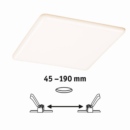 Veluna VariFit Panel LED IP44 21W 3000K 3-st ściemniane 215x215mm Tworzywo sztuczne (PL93062) - PAULMANN