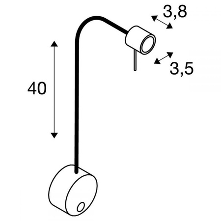 Lampa ścienna Dio flex plate (1002608) - SLV