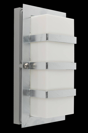 Kinkiet zewnętrzny BODEN 860 GALVANIZED E27 LED 9W MILKY LAMPSHADE Norlys