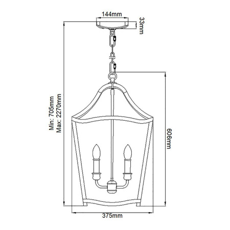 Lampa wisząca  Yarmouth (FE-YARMOUTH-4P) - Elstead Lighting