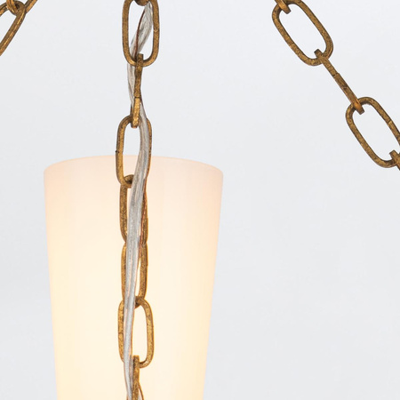 Żyrandol Kristy - 3 źródła światła - Przecierane złoto (KRISTY3-DG-OPAL) - Elstead Lighting