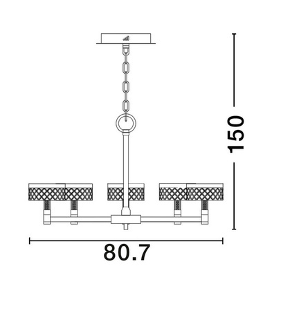 Lampa wisząca wewnętrzna MINEROS (LE44586) - Luces Exclusivas