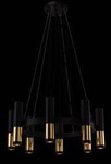 KAVOS LAMPA WISZĄCA 8 PŁ. (black/gold) (8372) - Amplex