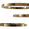 Lampa wisząca CIRCLE 80+80+80 LED złoty połysk na 1 podsufitce (DN924-80+80+80 gold) - Step into Design