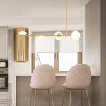 PENDANT LIGHT LED 23W METAL GLASS GOLD MATT (22062 Zambelis) - Zambelis