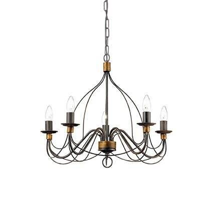 Lampa wisząca CORTE SP5 kol.rdzawy (057187) Ideal Lux - żyrandol