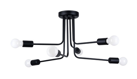 Żyrandol NORAH 6 czarny (SL.1452) - Sollux Lighting