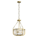 Lampa wisząca/ Półplafon Roux - 3 źródła światła - Naturalny mosiądz (QN-ROUX3-NBR) - Quintiesse
