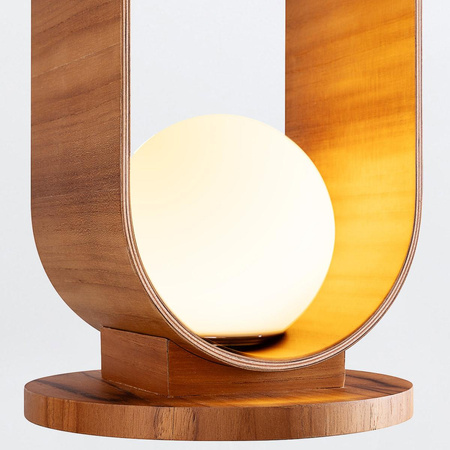 Lampa stołowa Sfera (QN-SFERA-TL-L-TEAK) - Quintiesse