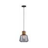 Neordic Elia Lampa wisząca max. 1x20W E27 230V Szkło przydymione/Korek (PL79739) - PAULMANN